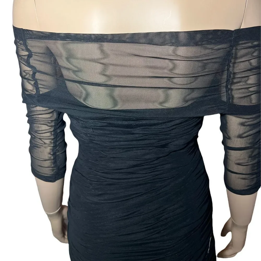 Foley + Corinna black Tulle Dress fitted - Picture 8 of 12